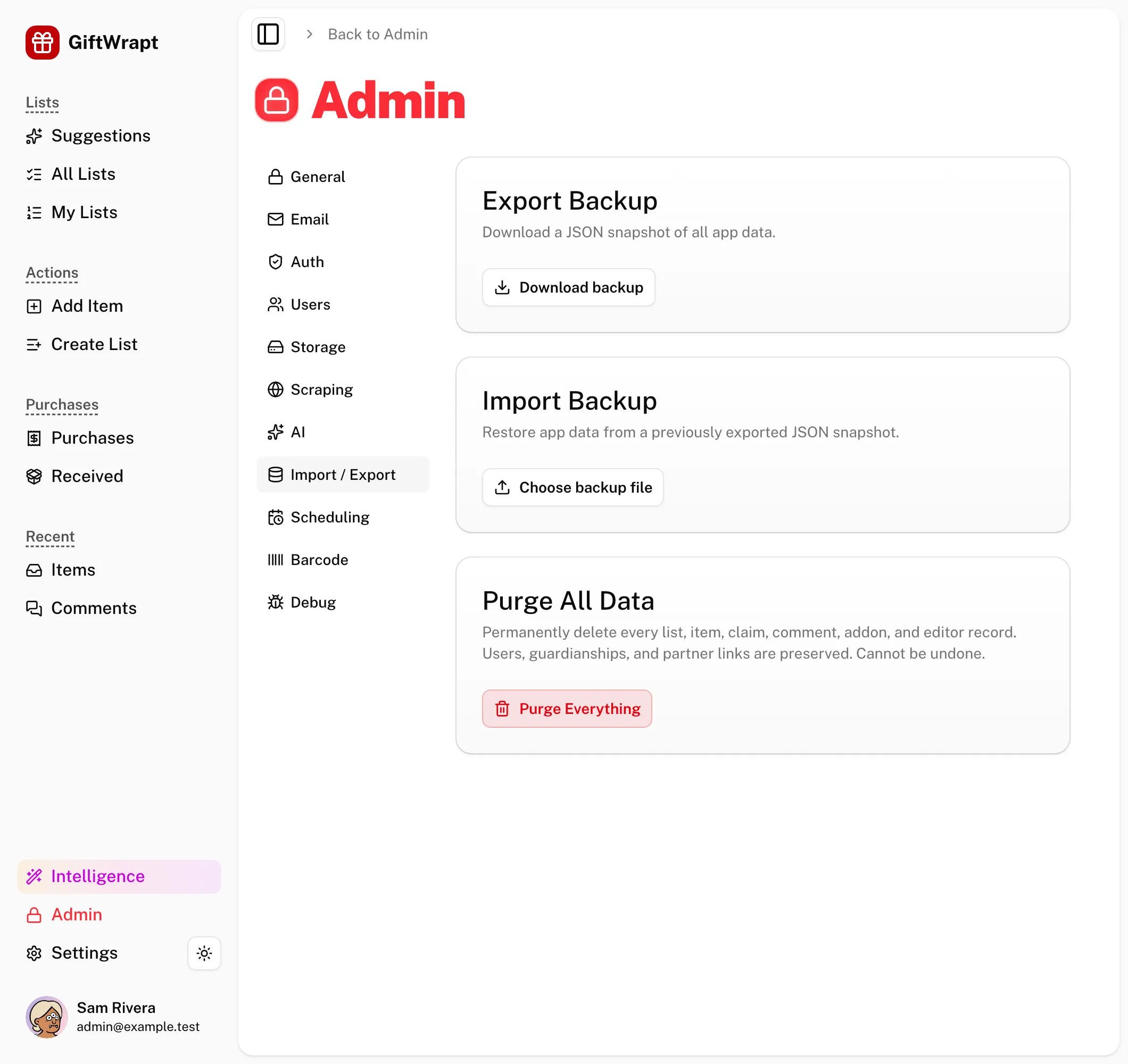 admin-data light