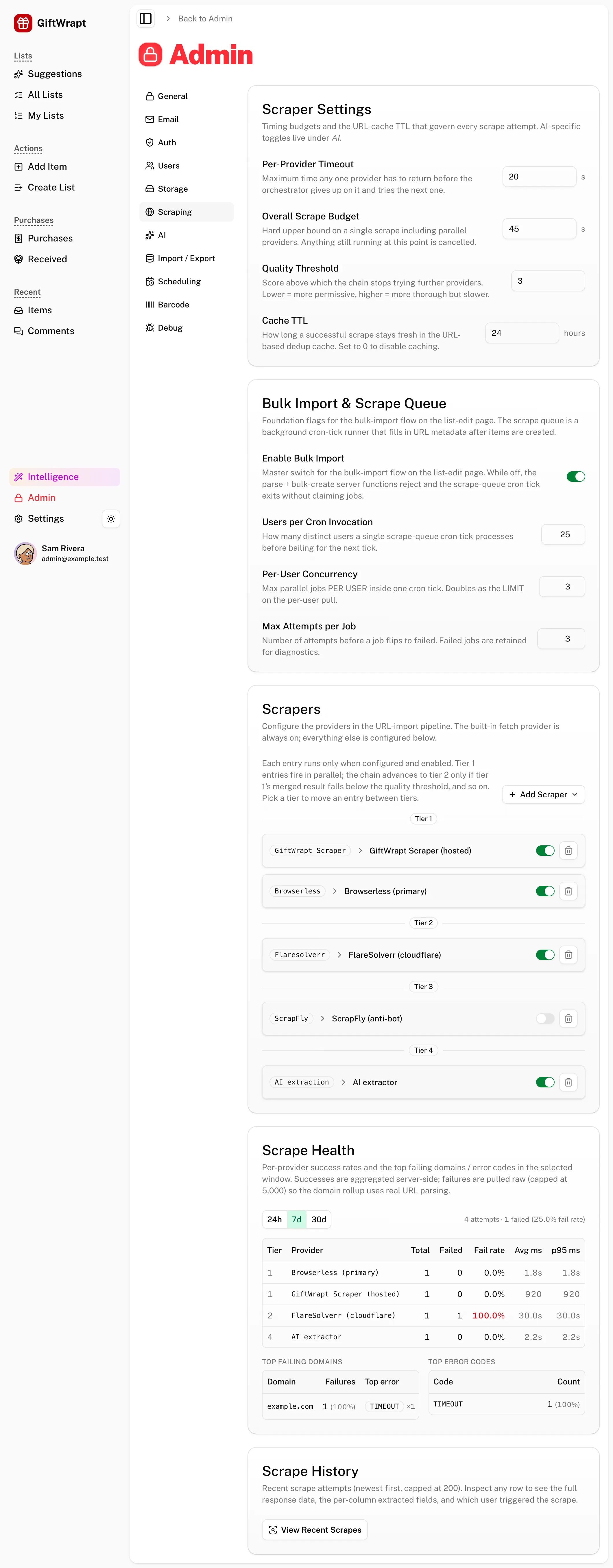 admin-scraping light