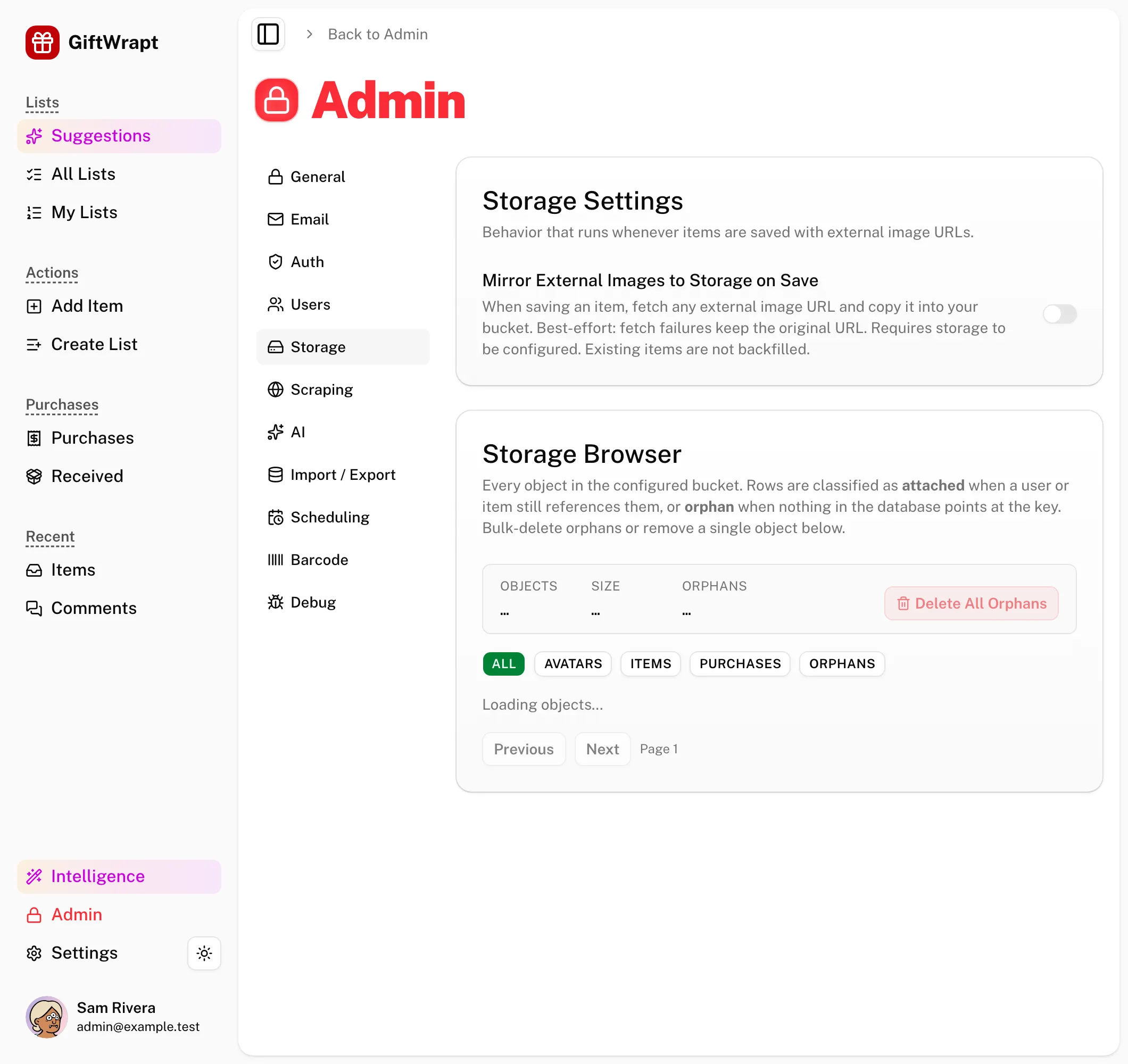 admin-storage light