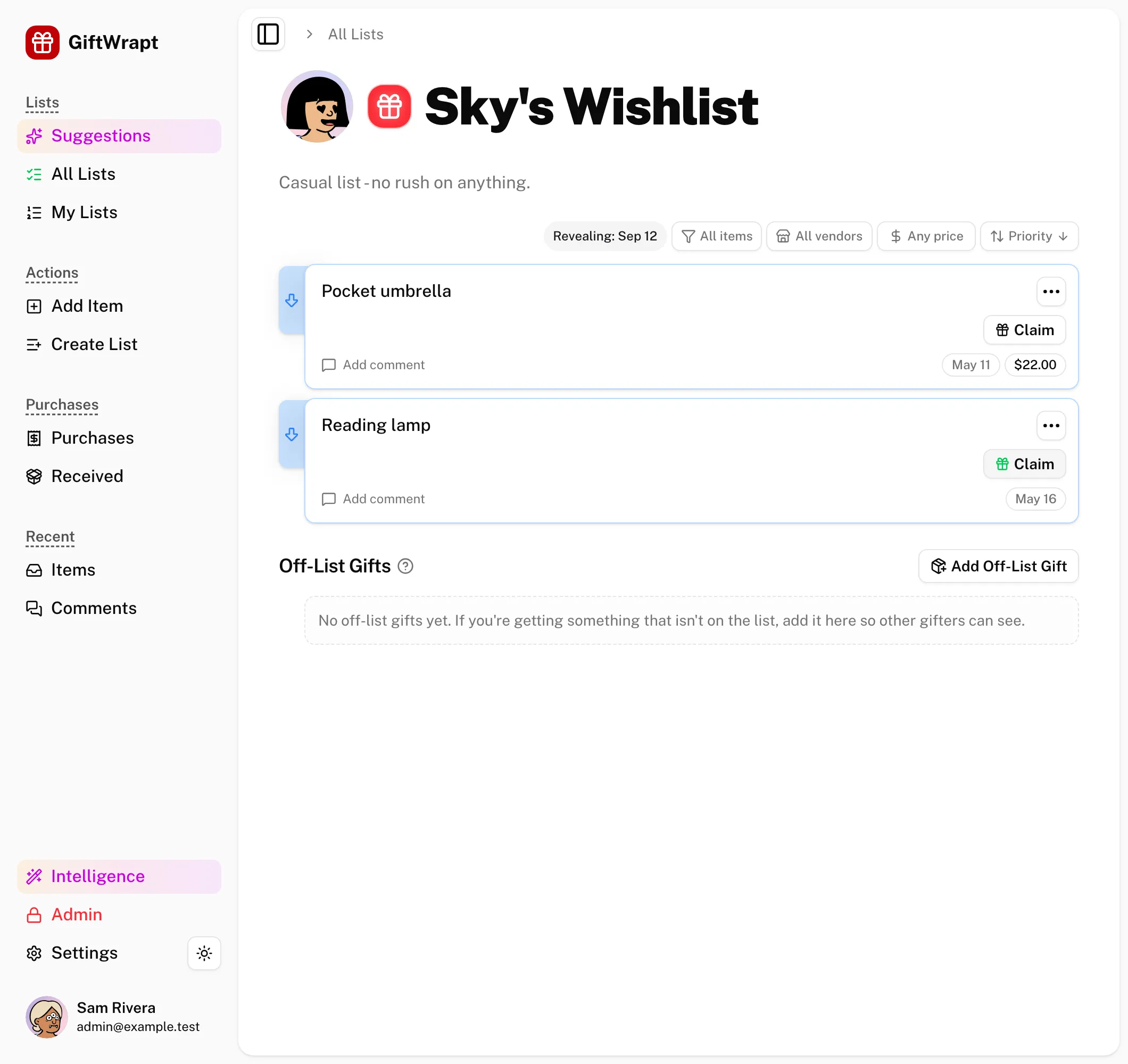 list-restricted light