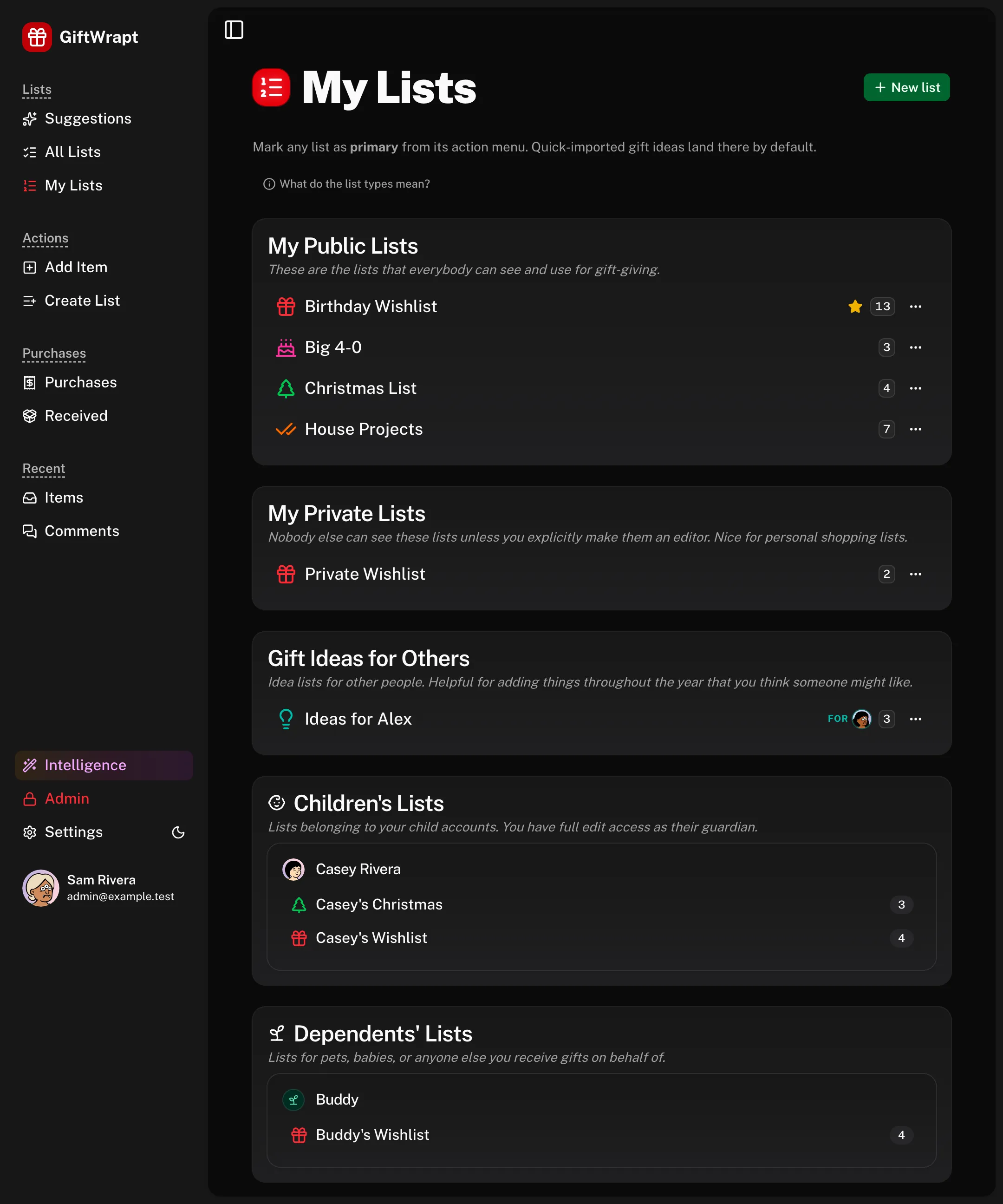 my-lists dark
