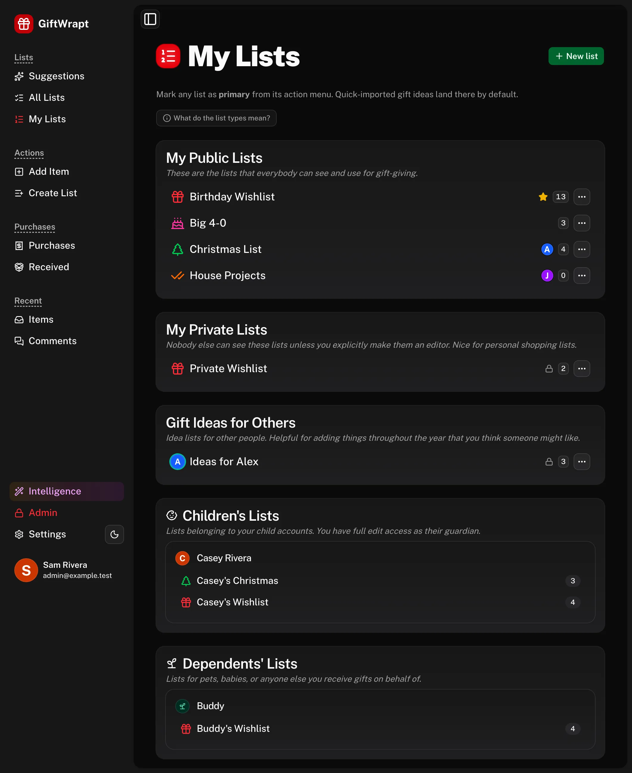 my-lists dark