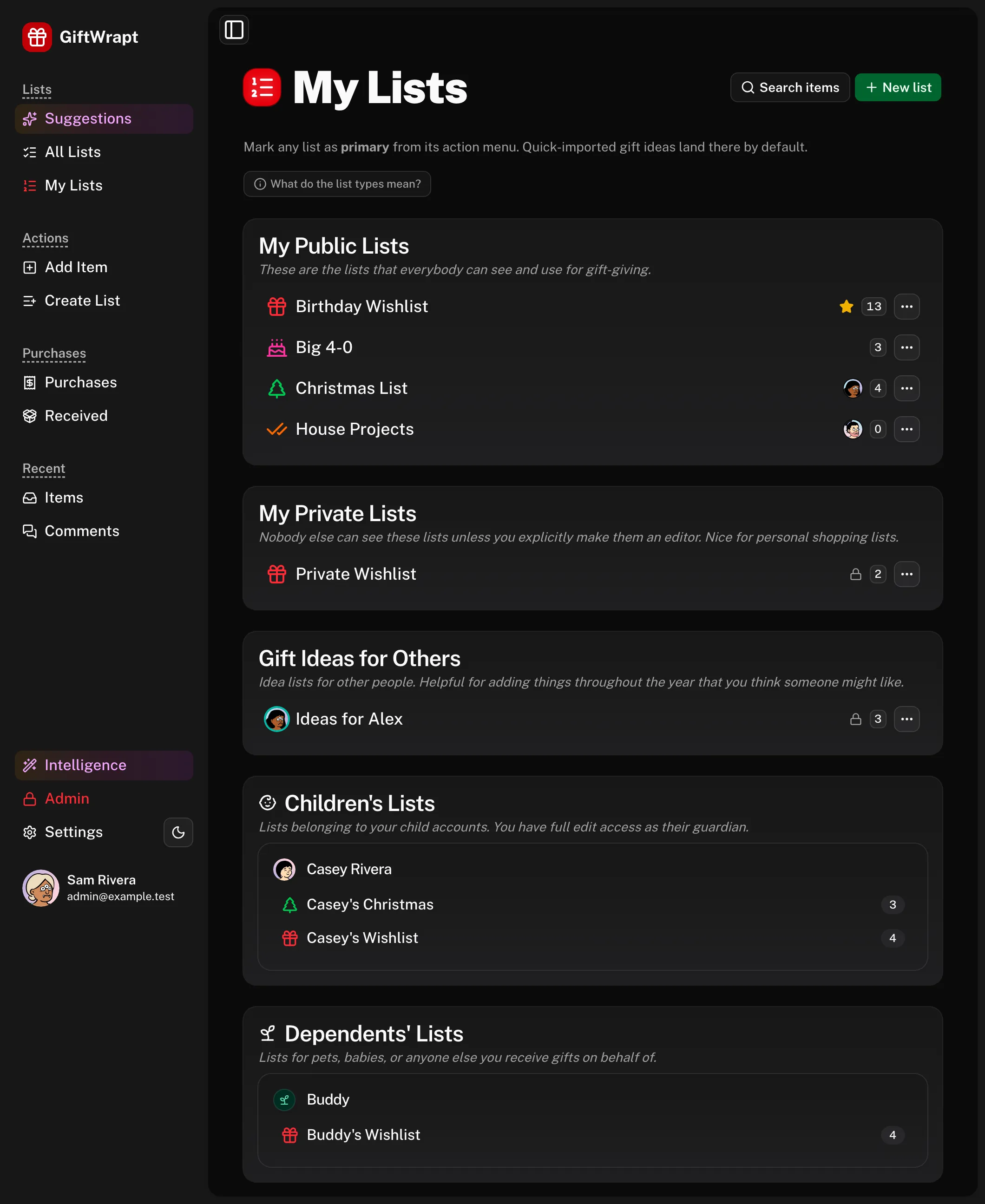 my-lists dark