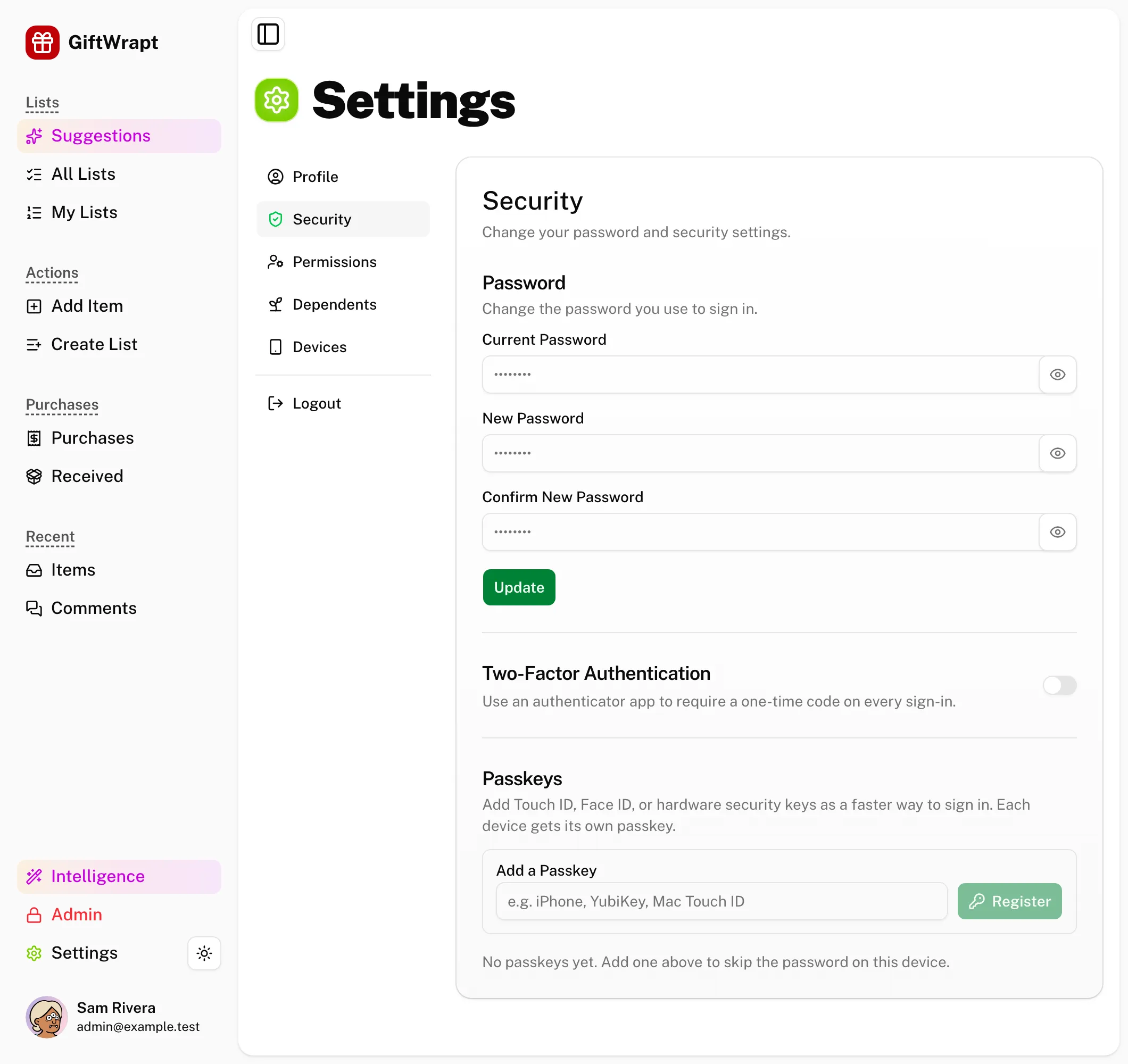 settings-security light