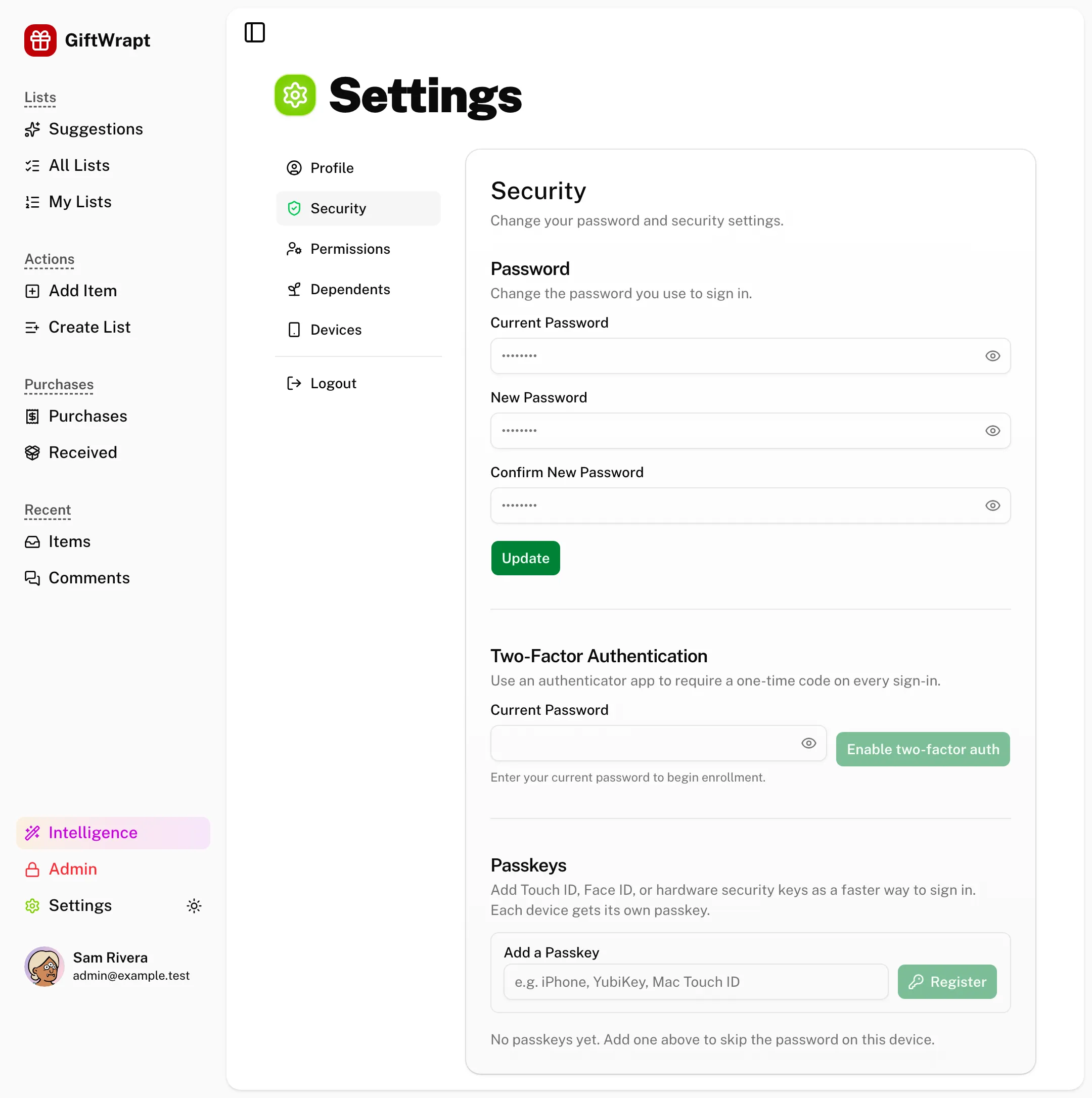 settings-security light